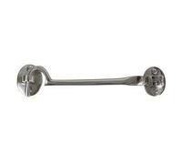 Horison Industries Heavy Duty Brass Cabin Hook and Eye - 150mm Polished Chrome, Ideal for High Use, Heavy Duty Applications - Pack of 10