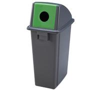 Horison Industries Kitchen Bin 80L, 750x435x340mm Outdoor & Indoor Plastic Bins with Lids and Handle, Green Lid Dustbins for Bottle Trash Can for Office Home Waste Disposal, Sorting & Waste Management