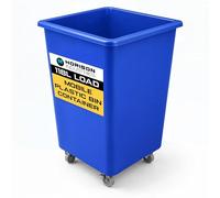 Horison Industries Mobile Bottle Plastic Bin, Blue, 118L, 760x465x465mm
