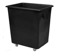 Horison Industries Mobile Plastic Bin 660x650x460mm, 135L Black Trolley On Wheels Glass Bottle Recycling Bins, Bottle Skips for Home Bar, Outdoor Bars & Hotels, Heavy Duty Plastic Storage Boxes