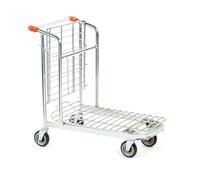 Horison Industries Nestable Stock Trolley 500kg Capacity - Heavy Duty Folding Cart - Ergonomic Design, Zinc Plated for Attractive Finish, Convenient Storage with Integrated Top Shelf - 940x900x500mm