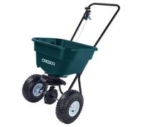 Horison Industries Salt Spreader - Aftercut Lawn Spreader Wheeled - 30kg Salt Grit Spreader and Grass Seed Spreader On Wheels - Lawn Spreader for Grass Seed and Salt with Pneumatic Wheels