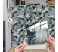 HORIWE Marble Tile Stickers Vintage Floor Wall Decal Sticker Adhesive Tile Art DIY Kitchen Bathroom Backsplash Home Decor PVC Waterproof Oil Proof New 8x8 Inches 20pc