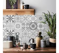 HORIWE Tile Stickers Vintage Moroccan Adhesive Tile Art Home Decor 24pcs