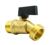 Horiznext 1/2 NPTx 3/4 GHT Brass Garden Hose Bibb Valve,outdoor spigot,1 Pc | 1/2 NPT inlet and 3/4 GHT outlet heavy-duty brass valve connects a garden hose for water pipe draining&rain barrel bucket