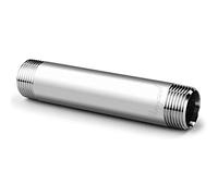 Horiznext stainless steel 304 pipe nipple npt 1/2 male threaded cast fitting, 6 inches length tube sleeve extension connector, schedule 40 conduit hose adapter