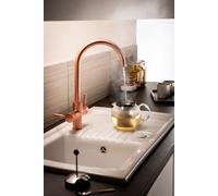Horizon by Abode Abode Hotek 3 In 1 Swan Spout Instant Hot Water Tap In Urban Copper