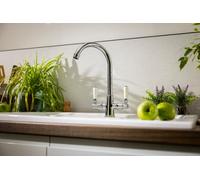 Horizon by Abode Abode Keswick Traditional Monobloc Mixertap Dual Handle In Chrome