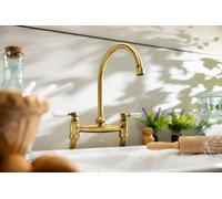 Horizon by Abode Abode Traditional Bridge Mixertap Dual Handle In Antique Brass