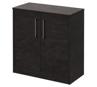 Horizon Floor Standing Vanity Unit for Countertop Basins and 2 Doors with Polished Chrome Handles | Metallic Slate | MDF | 800mm