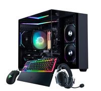 HORIZON Gaming PC Tower Bundle - Ryzen 5 8400F - RTX 5060 Ti 8GB GDDR7 - 32GB DDR5 RAM - 2TB NVMe SSD - WiFi - Windows 11 - Ornata V3 Keyboard, DeathAdder Mouse, BlackShark V2 Headset - Eclipse Black