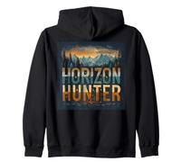 Horizon Hunter Bold Artistic Wanderer Statement Zip Hoodie