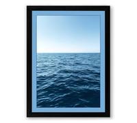 Horizon Line Minimalist Framed Wall Art Print A4 (29.7×21cm) Black, Wall Decor for Living Room, Bedroom, Office & Home, Ready to Hang, Art Gift