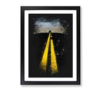 Horizon Of Nevada Paint Splash Modern Framed Print | A4 Black Framed Wall Art | Ready to Hang | Modern Landscape Picture | Living Room Bedroom Lounge Office