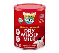 Horizon Organic Instant Dry Whole Milk Powder, 30.6 oz, USDA Organic, Non-GMO, Shelf Stable, Great for Baking, Cooking, Beverages, Emergency Storage, Pantry Essential