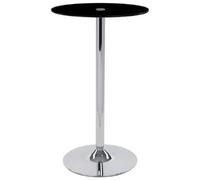 Horizon Poseur Table Round Black Glass