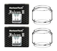 Horizon Tech Falcon 2 Replacement Glass - 2 Pack - COMPATIBLE WITH: Falcon 2 Sub-Ohm Tank - High Quality Pyrex Glass, Bulb Glass - Nicotine Free