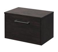 Horizon Wall Mounted Vanity Unit for Countertop Basins and Single Drawer with Polished Chrome Handle | Metallic Slate | MDF | 600mm
