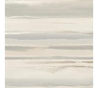 Horizon Wallpaper - Modern Wallpaper for Living Room, Bedroom, Fireplace - Decorative Luxury Wall Paper with Landscape Design (Pale Blue, Pink, Metallic Gold)