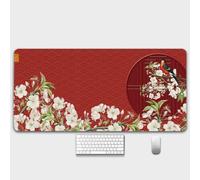 HorizonFlow Carp Gaming Mouse Pad Chinese Style Ancient Buildings Extra Large Keyboard Mouse Mat XXL Non-Slip Rubber Base Personalized Desk Pad for Home Computer Office Laptop (V,700 * 300 * 3mm)