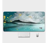 HorizonFlow Carp Gaming Mouse Pad Chinese Style Ancient Buildings Extra Large Keyboard Mouse Mat XXL Non-Slip Rubber Base Personalized Desk Pad for Home Computer Office Laptop (L,600 * 300 * 3mm)
