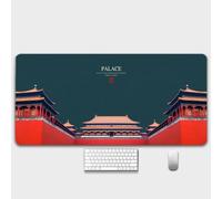 HorizonFlow Carp Gaming Mouse Pad Chinese Style Ancient Buildings Extra Large Keyboard Mouse Mat XXL Non-Slip Rubber Base Personalized Desk Pad for Home Computer Office Laptop (P,800 * 300 * 3mm)