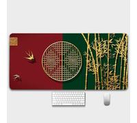 HorizonFlow Carp Gaming Mouse Pad Chinese Style Ancient Buildings Extra Large Keyboard Mouse Mat XXL Non-Slip Rubber Base Personalized Desk Pad for Home Computer Office Laptop (U,800 * 400 * 3mm)