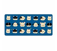 HorizonFlow Cute Cat Gaming Mouse Pad Cartoon Sheep Extra Large Keyboard Mouse Mat XXL Non-Slip Rubber Base Personalized Desk Pad for Home Computer Office Laptop (A,900 * 400 * 3mm)
