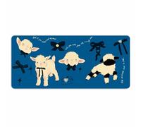 HorizonFlow Cute Cat Gaming Mouse Pad Cartoon Sheep Extra Large Keyboard Mouse Mat XXL Non-Slip Rubber Base Personalized Desk Pad for Home Computer Office Laptop (E,700 * 300 * 3mm)