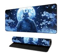 HorizonFlow Japanese Sakura Samurai Gaming Mouse Pad Extra Large Keyboard Mouse Mat XXL Non-Slip Rubber Base Personalized Desk Pad for Home Computer Office Laptop (F,900 * 400 * 3mm)