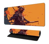 HorizonFlow Japanese Sakura Samurai Gaming Mouse Pad Extra Large Keyboard Mouse Mat XXL Non-Slip Rubber Base Personalized Desk Pad for Home Computer Office Laptop (J,600 * 300 * 3mm)