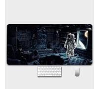 HorizonFlow Space Astronaut Gaming Mouse Pad Universe Planets Extra Large Keyboard Mouse Mat XXL Non-Slip Rubber Base Personalized Desk Pad for Home Computer Office Laptop (I,800 * 300 * 3mm)