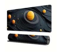 HorizonFlow Space Astronaut Gaming Mouse Pad Universe Planets Extra Large Keyboard Mouse Mat XXL Non-Slip Rubber Base Personalized Desk Pad for Home Computer Office Laptop (L,800 * 300 * 3mm)