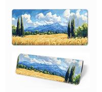HorizonFlow The Wizard of Oz Gaming Mouse Pad Cypress Wheat Field Extra Large Keyboard Mouse Mat XXL Non-Slip Rubber Base Personalized Desk Pad for Home Computer Office Laptop (K,900 * 400 * 3mm)