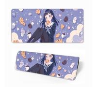 HorizonFlow Two-dimensional Beautiful Girl Gaming Mouse Pad Anime Extra Large Keyboard Mouse Mat XXL Non-Slip Rubber Base Personalized Desk Pad for Home Computer Office Laptop (N,800 * 300 * 3mm)