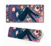 HorizonFlow Two-dimensional Beautiful Girl Gaming Mouse Pad Anime Extra Large Keyboard Mouse Mat XXL Non-Slip Rubber Base Personalized Desk Pad for Home Computer Office Laptop (K,900 * 400 * 3mm)