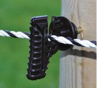 horizont Combi IS-40 Insulator for Pasture Fencing, Tape Insulator, Black, 80 Pieces, Band up to 40 mm, Rope up to 8 mm, Wire Strands up to 4 mm, Track Insulator, Initial / Corner Insulator