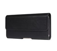 Horizonta Mobile Phone Holster with Belt Clip Pu Leather Pouch Holder for iPhone 17 Pro Max Samsung Galaxy A17 A16 A05 A06 A56 S25 Ultra HONOR X6c Xiaomi POCO C75 (Black, XL)