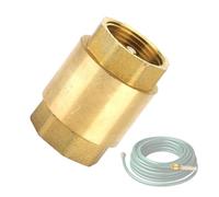 Horizontal 1-Way Check Valve, Check Valve for Garden Hoses, Horizontal 1-Way Brass Check Valve, Spring Check Valve for Pumps, Tanks and Backflow Prevention