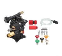 Horizontal 3/4 Inch Shaft Pressure Washer Pump 3300 PSI 2.5 GPM, Rust-Resistant Aluminum Unit for Honda/Karcher/Homelite Models