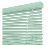 Horizontal Aluminum Venetian Blinds Privacy Window Shutters, 25mm Slats Window Blinds with Twist Open Close Mechanism, No Drill Waterproof Metal Shades for Home Kitchen(Fruit Green)
