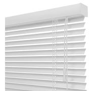 Horizontal Aluminum Venetian Blinds Privacy Window Shutters, 25mm Slats Window Blinds with Twist Open Close Mechanism, No Drill Waterproof Metal Shades for Home Kitchen(Off White)