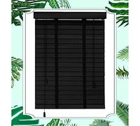 Horizontal Blinds, Wooden, Blackout Roller Shades for Windows/doors, Natural Solid Wood Window Blinds, 40-150cm/16-59in Wide,WxH-80x80cm/31.5 * 31.5in