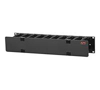 Horizontal Cable Manager, 2U x 4" Deep, Single-Sided with Cover