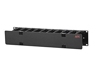 Horizontal Cable Manager, 2U x 4" Deep, Single-Sided with Cover