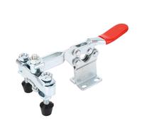 Horizontal Clamp Dual Head Quick Release Iron 500lb Holding Capacity Toggle Clamp Sturdy Construction Adjustable Pressure Screw Secure Locking Mechanism for Woodworking Machinery