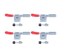 Horizontal Clamp Quick Release Crank Manual Heavy Duty Tool Accessories Fastener 4 Set Durable Galvanized Iron Clamps for Metal Plates Circuit Boards Wood Processing Welding