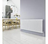 Horizontal Column White Radiator Oval Single Designer Radiator 600x1416mm Central Heating Interior Design