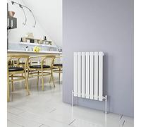 Horizontal Column White Radiator Oval Single Designer Radiator 600x413mm Central Heating Interior Design