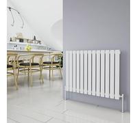 Horizontal Column White Radiator Oval Single Designer Radiator 600x767mm Central Heating Interior Design